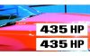 2015-2019 Mustang Hood Rise Designation Decal Set 435 HP